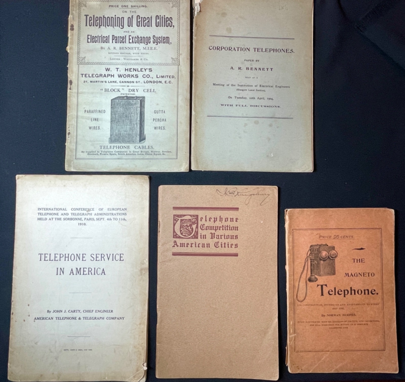 Early Telephone Telegraph Pamphlet Lot 1892-1910 AT&T Bell Engineering Archive