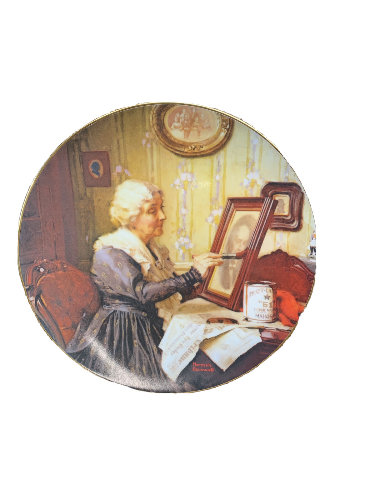 Knowles collector plates Norman Rockwell “Grandma’s Love” Golden Moments