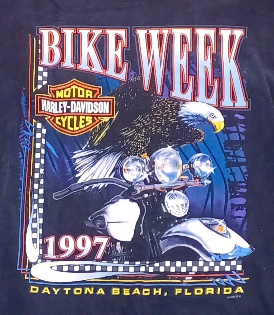 1997 Harley Davidson DAYTONA BIKE WEEK L T-shirt FERN PARK FLORIDA DEALERSHIP 