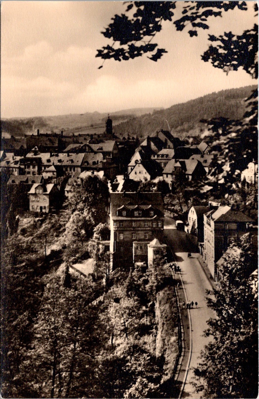 Scenic View Schwarzenberg Erzgebirge Germany Historic Real Photo RPPC Postcard