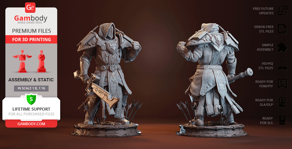 Paladin Resin Sculpture Statue Model Kit Unpainted/Unassembled
