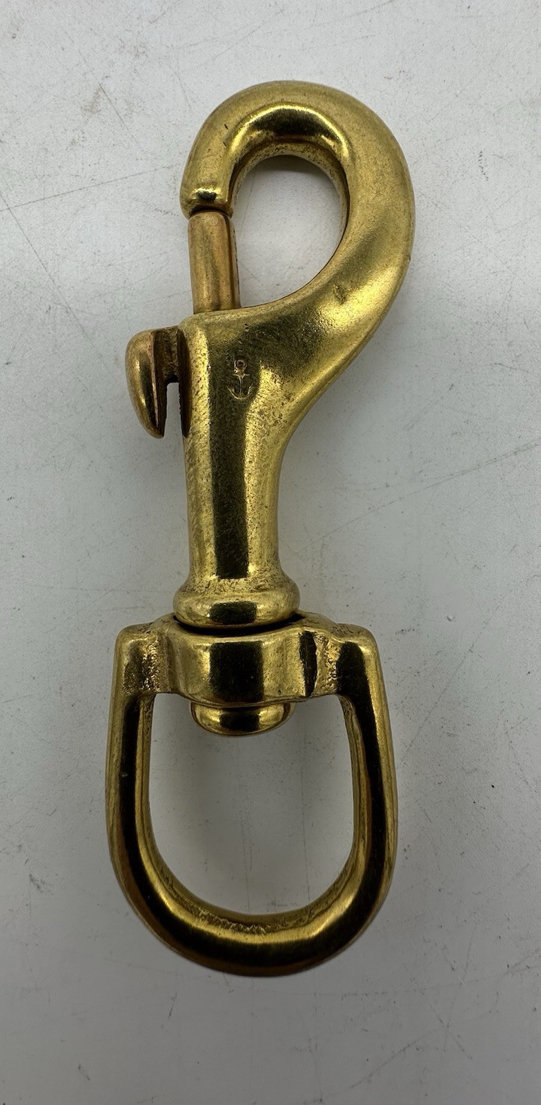 3-5/8 Inch Solid Brass Swivel Military Hooks Swivel Eye Clip Naval Anchor Navy