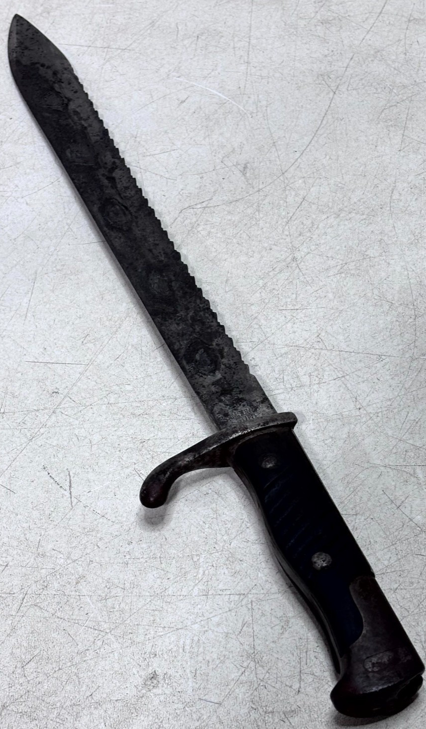 German WWI M1898/05 a/A Butcher Sawback Bayonet Simson & Co