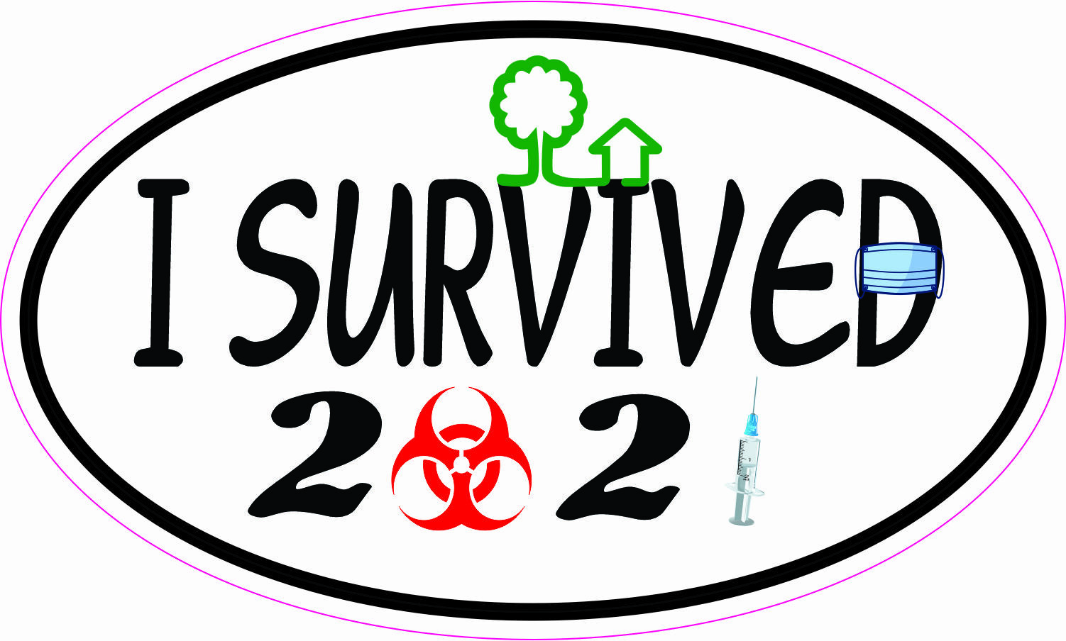 I Survived 2021 Vinyl Sticker Car Truck Vehicle Bumper Decal