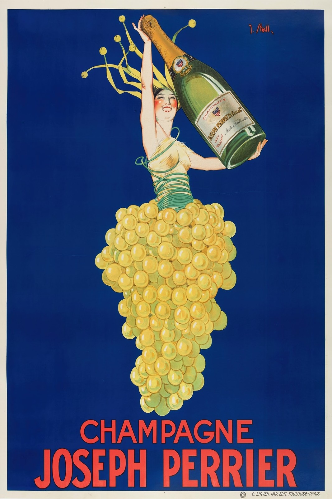 🍾 Vintage Champagne Joseph Perrier Poster - 24x36” Premium Matte Print