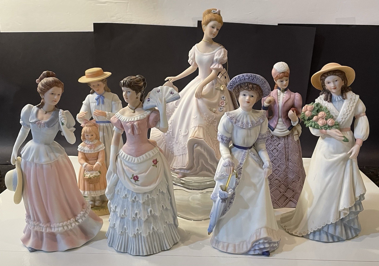 Vintage Homco Porcelain Ladies Group Of 7