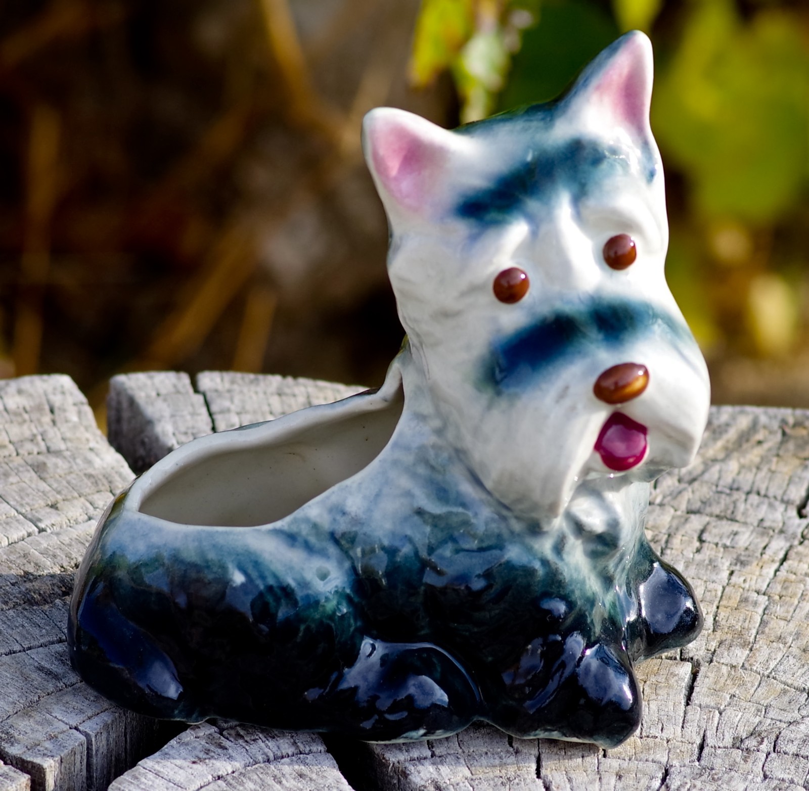 VINTAGE Royal Copley Scottie Terrier Dog Planter Ceramic Made in USA 1940\'s