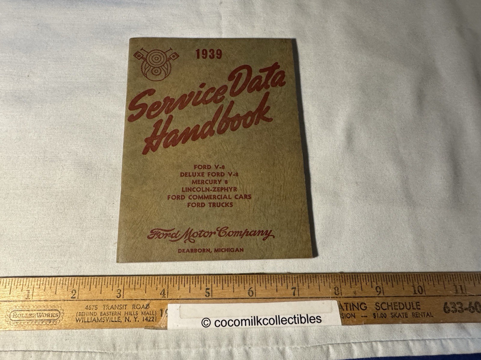 Vintage Original 1939 Ford Service Data Handbook V8 Mercury Lincoln Zepher Truck