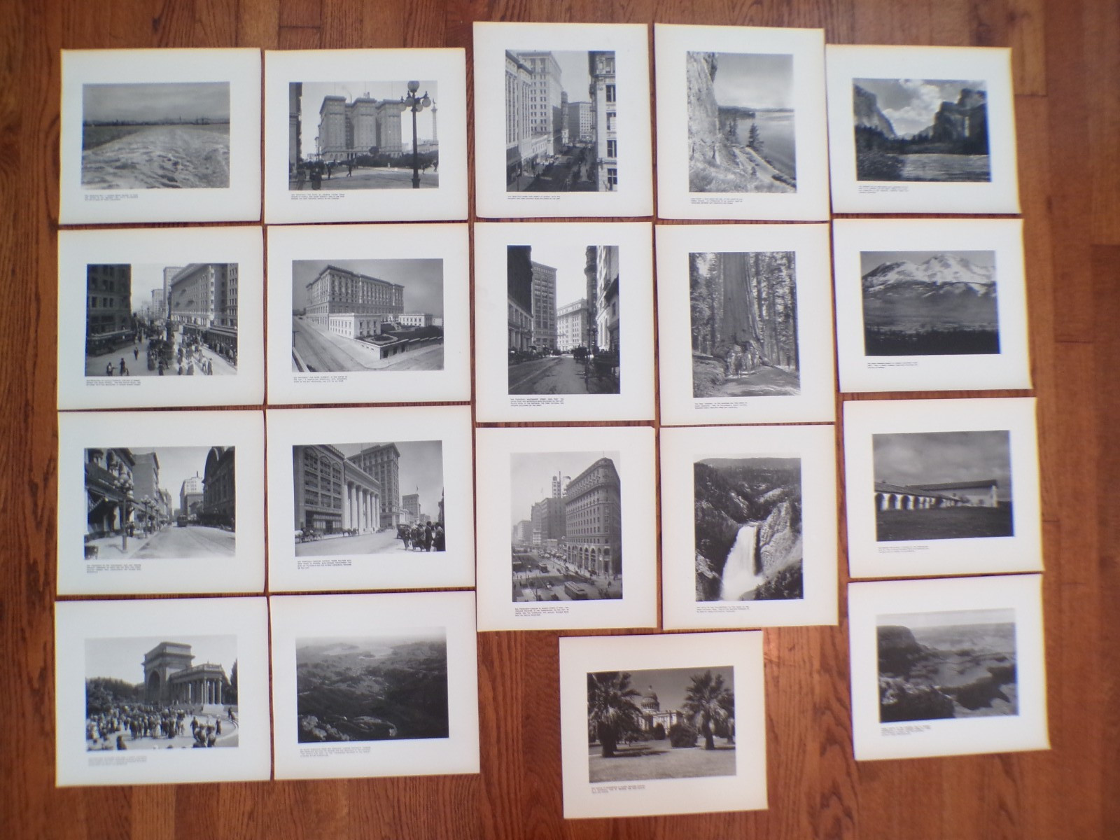 19 CALIFORNIA LANDMARKS EARLY CIRCA 1900-1910 B&W PHOTO PAGES CUT FROM OLD BOOK
