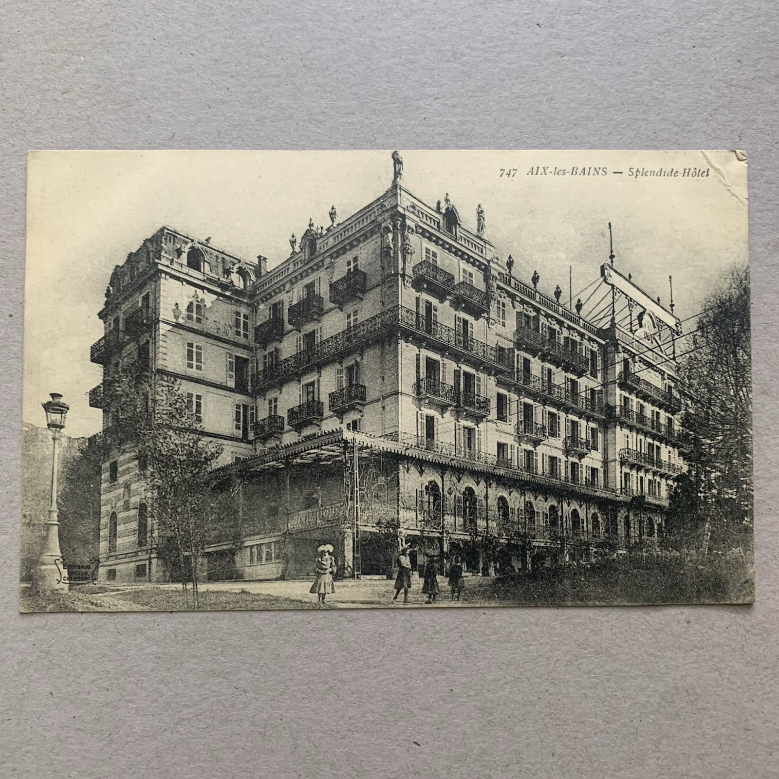 Splendide Hotel Aix Les Bains France Posted 1919 Soldiers Mail Censored Postcard