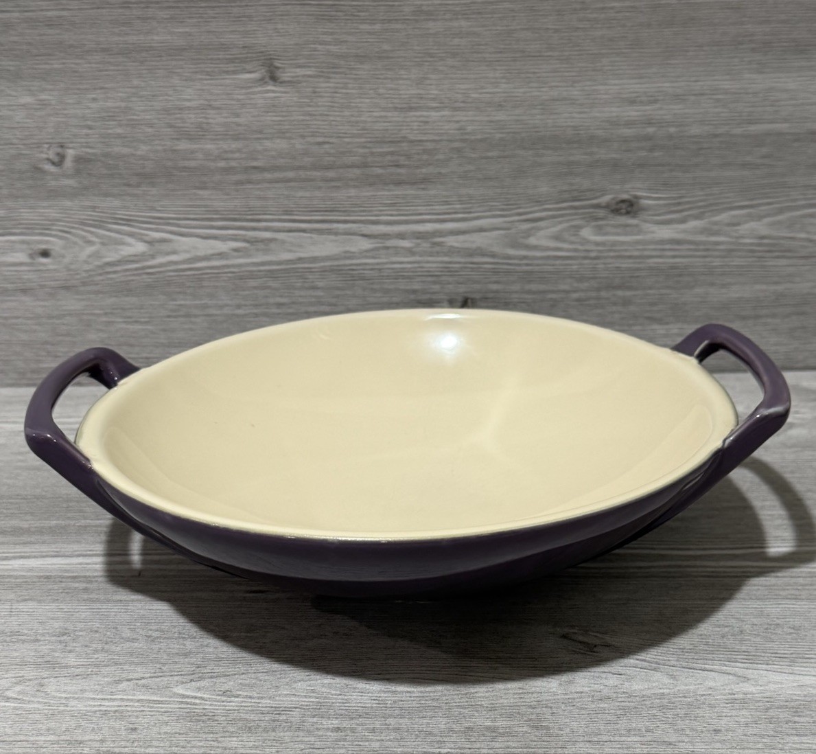 Le Creuset Wok Dish 20cm Cassis Deep Purple Retired Color NWT