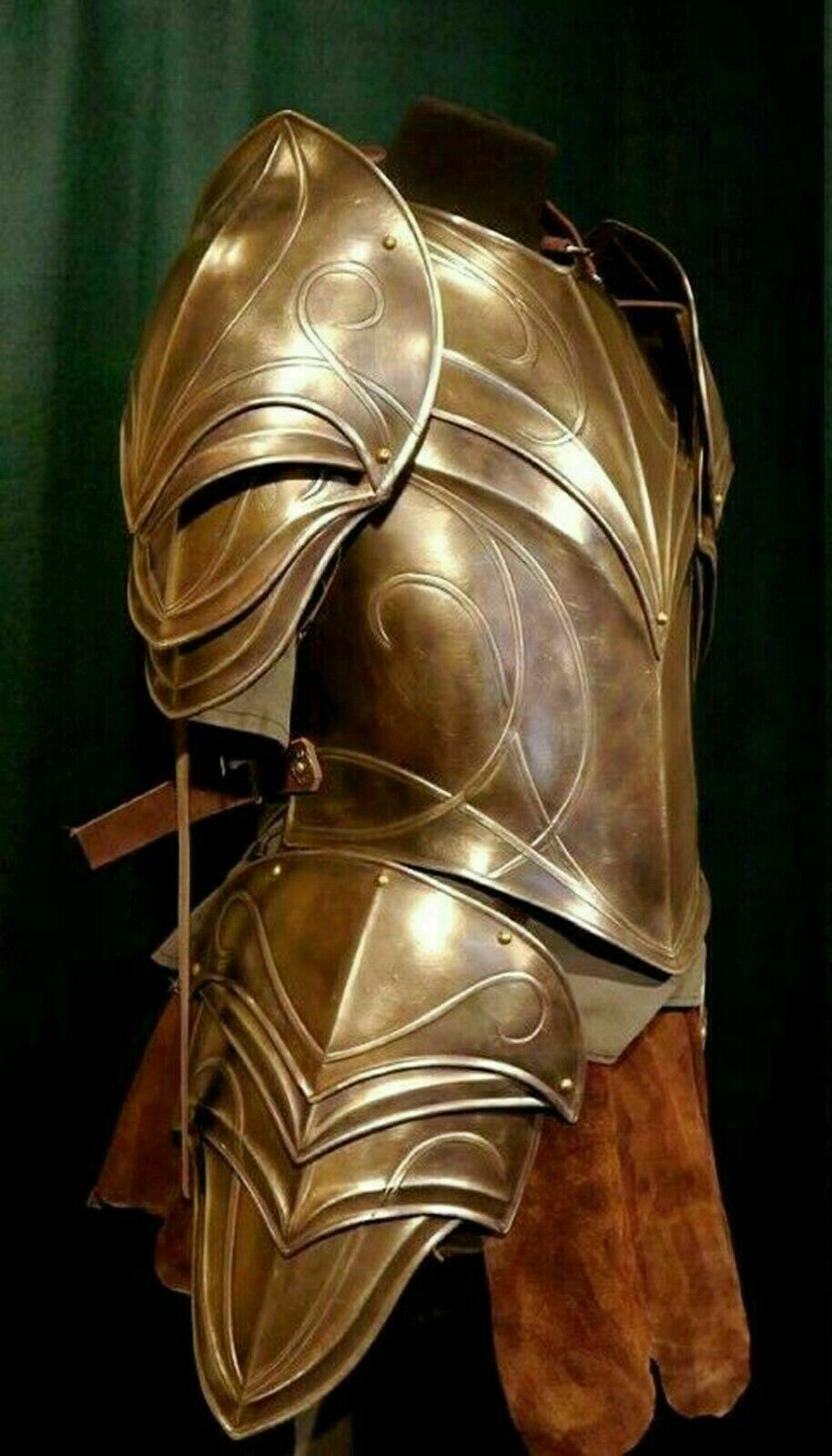 Medieval LOTR Elven Armor Cuirass With Pauldrons Bracers  Tassets Christmas 