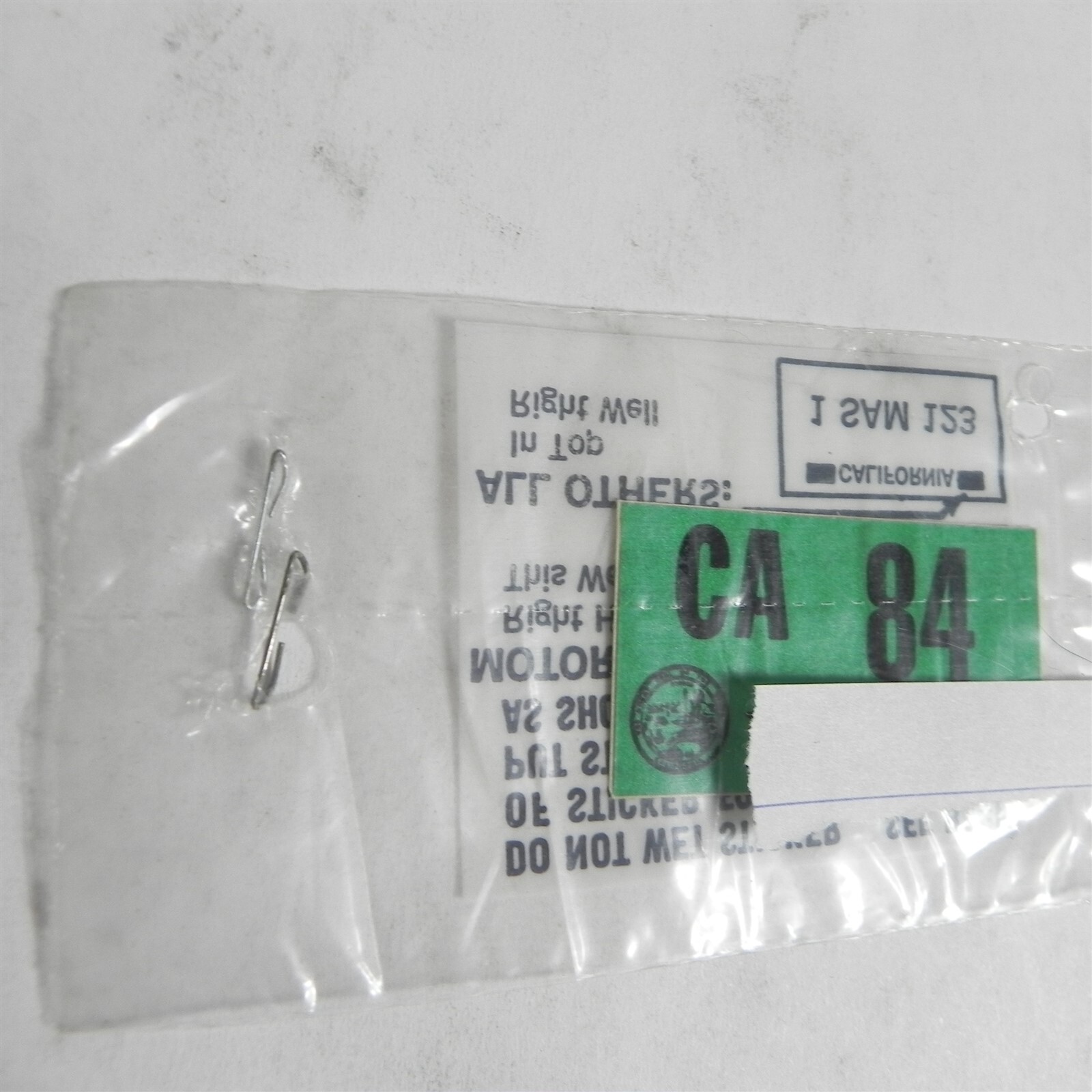 VINTAGE 1984 ORIGINAL CALIFORNIA LICENSE PLATE TAG YOM MINT YEAR STICKER 