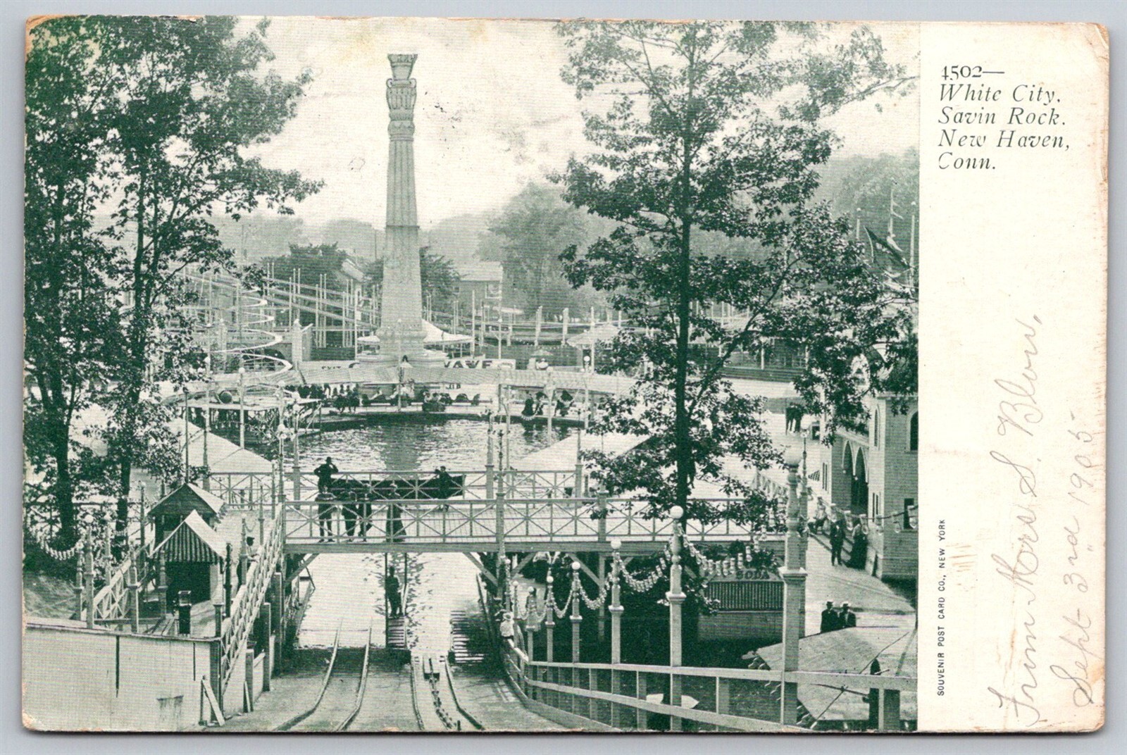 New Haven Connecticut UDB Postcard White City Savin Rock The Chutes 1905 New Haven Connecticut UDB Postcard White City Savin Rock The Chutes 1905