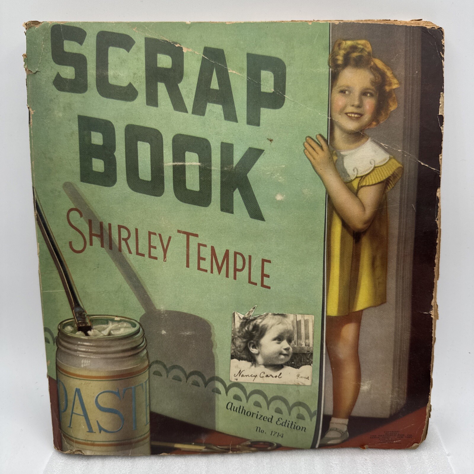 Shirley Temple Antique Scrapbook Filled With Vintage Greeting Cards 1935-40