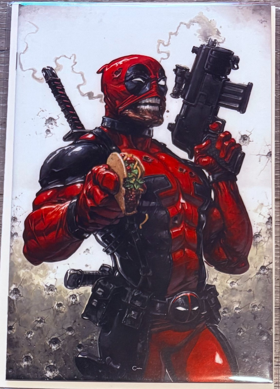 DEADPOOL NERDY 30 #1 99 PROBLEMS TACO AIN'T ONE CLAYTON CRAIN VIRGIN VARIANT LTD