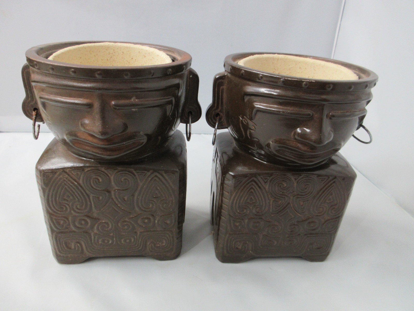 MCM 1950's Rossini Tiki Hibachi Grill Burner Japan Lot of 2