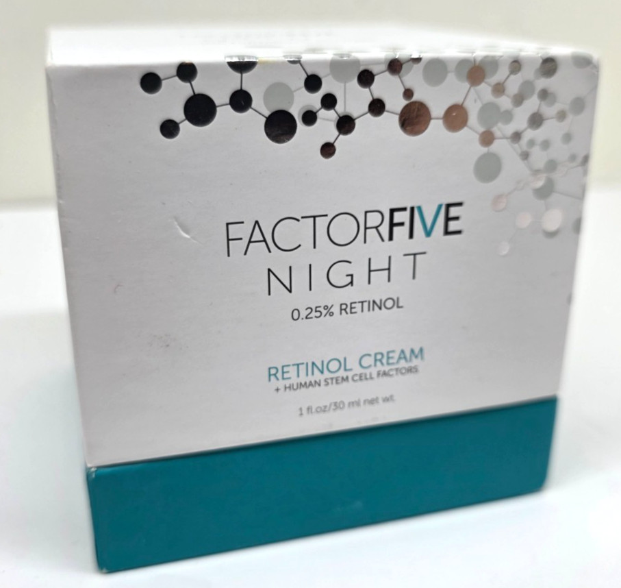 Factor Five Night Retinol Cream 0.25% 1 oz 30mL Full Size