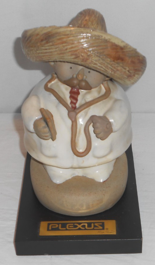 Rodo Padilla Folk Art Ceramic Sculpture Doctor With Sombrero BEAUTIFUL Condition