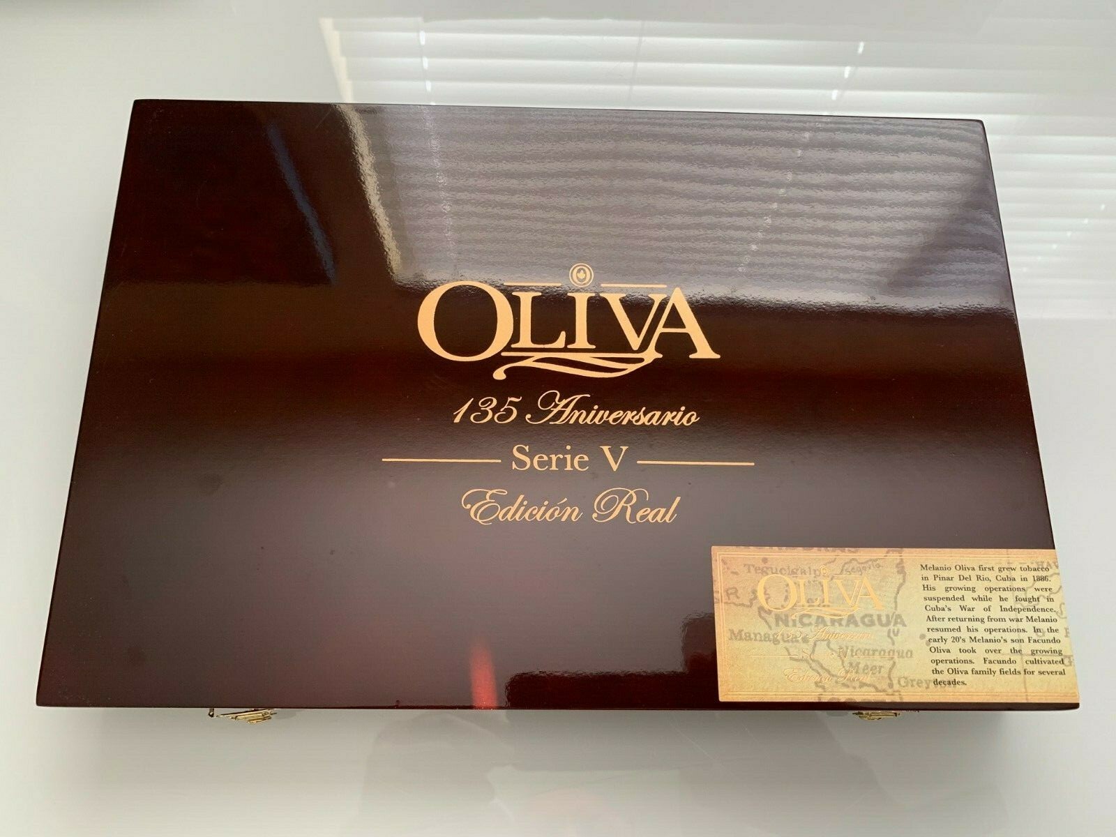 Oliva Empty Wooden Cigar Box 135th Anniversary Edition 