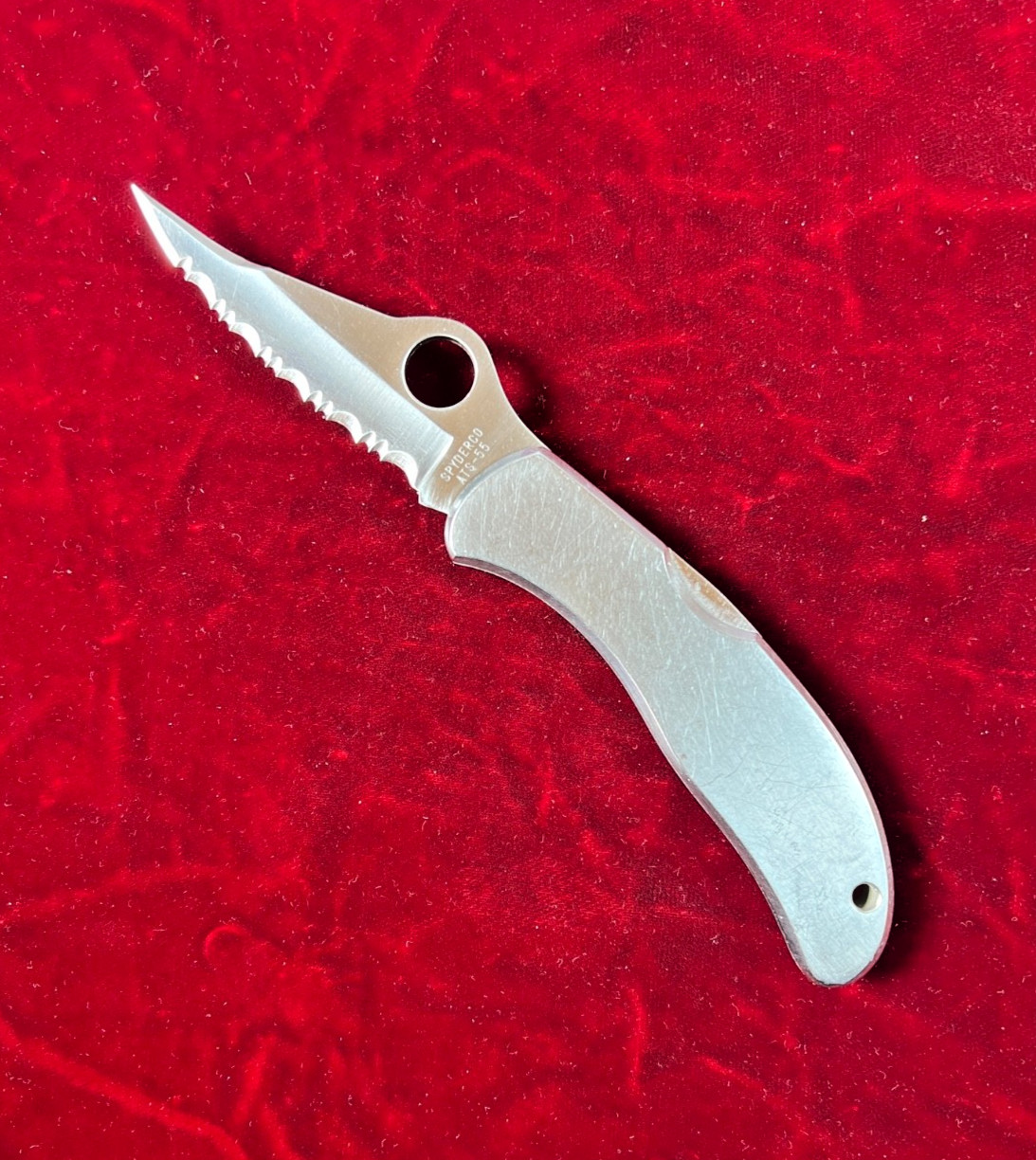Vintage Mid 90's Spyderco Worker C01  ATS55 Serrated Blade
