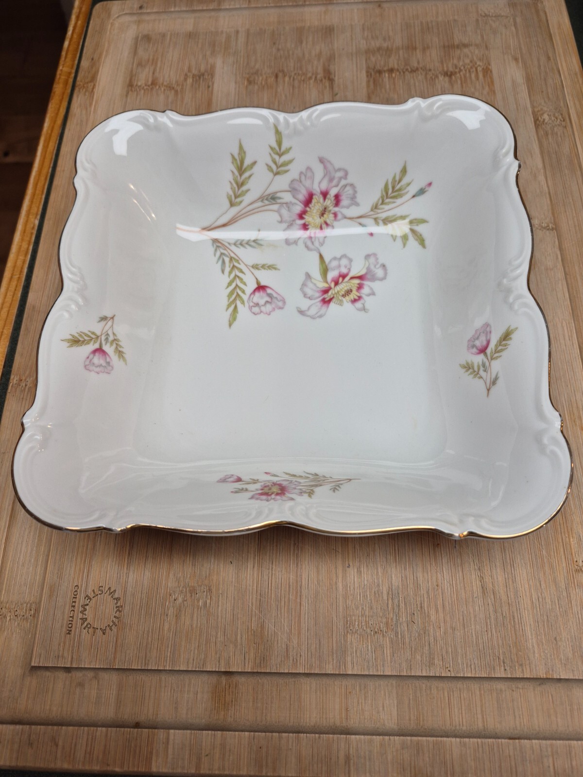 Edelstein Gardenia Square Serving Dish 9\ Edelstein Gardenia Square Serving Dish 9\