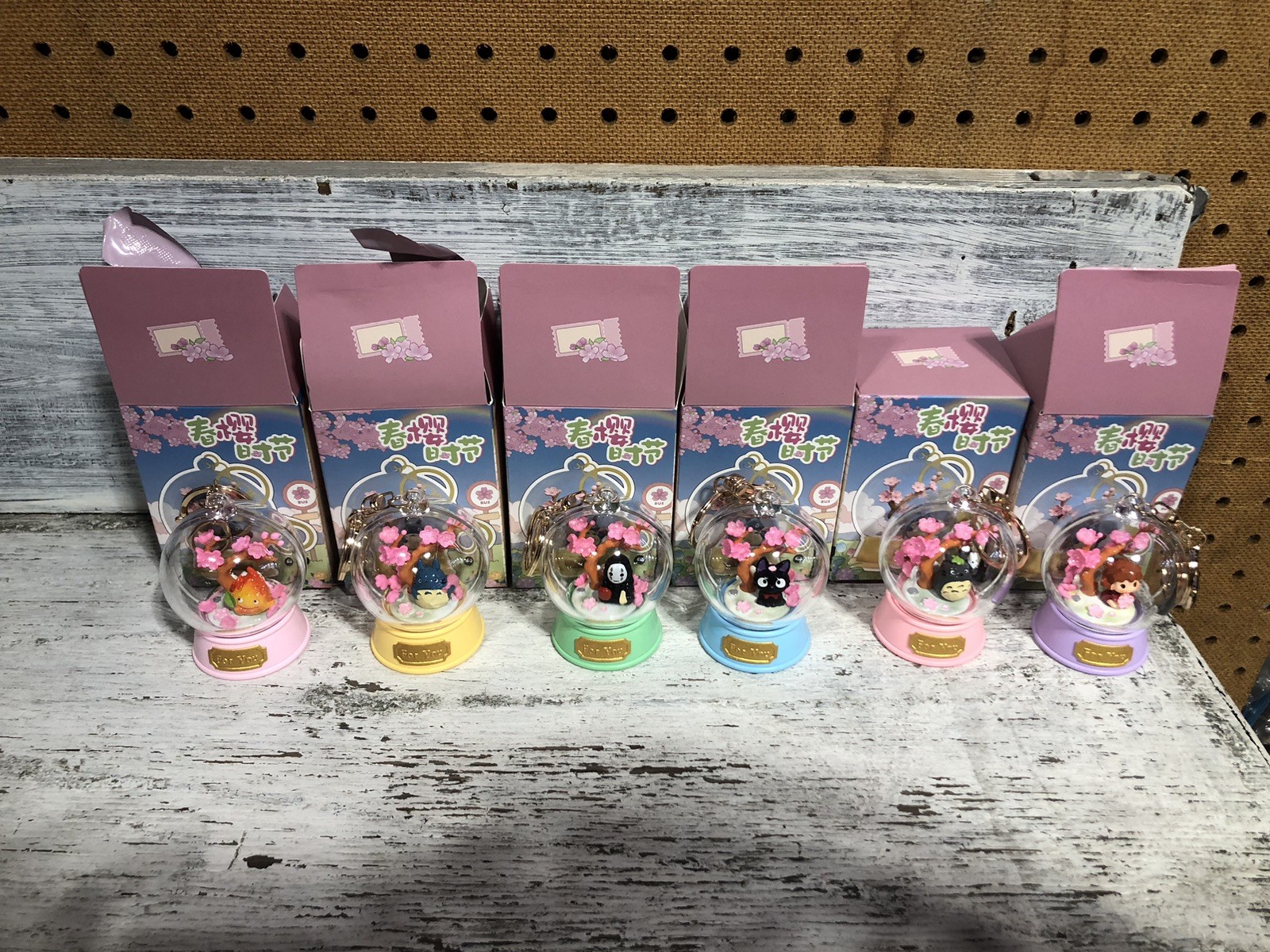 Hayao Miyazaki Studio Ghibli Snow globe Keychain Set Of 6 Pieces Complete Set