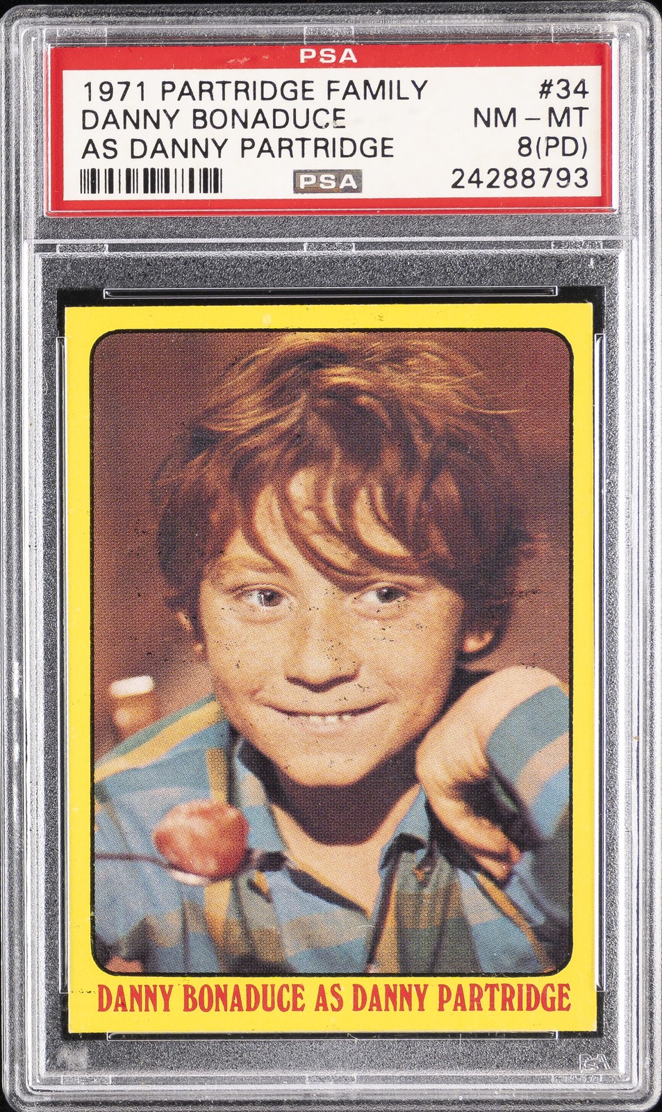 1971 PARTRIDGE FAMILY AS DANNY PARTRIDGE #34 DANNY BONADUCE PSA 8 PD