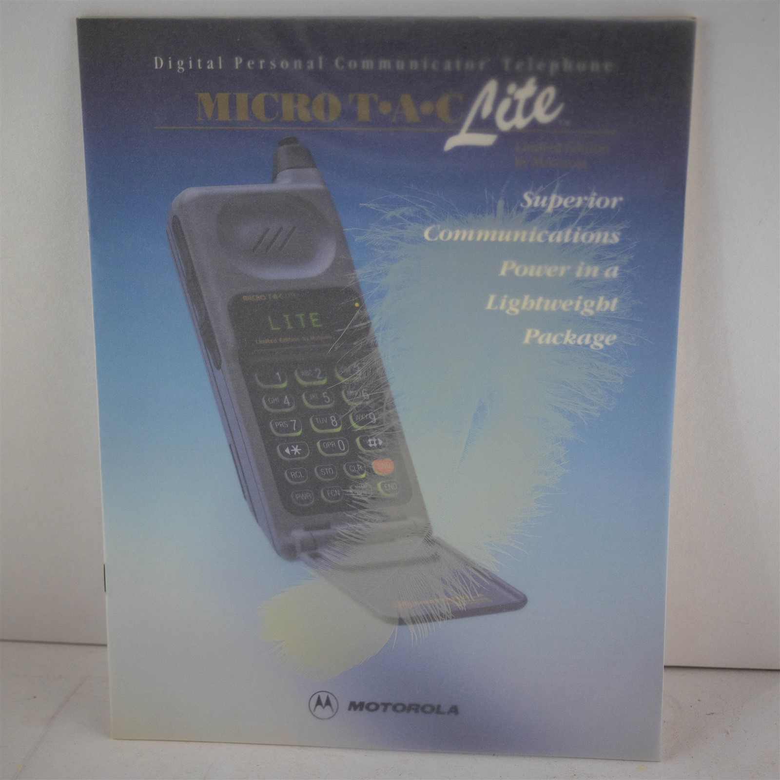 Motorola Microtac Lite Cell Phone Sales Brochure 1993 Vintage
