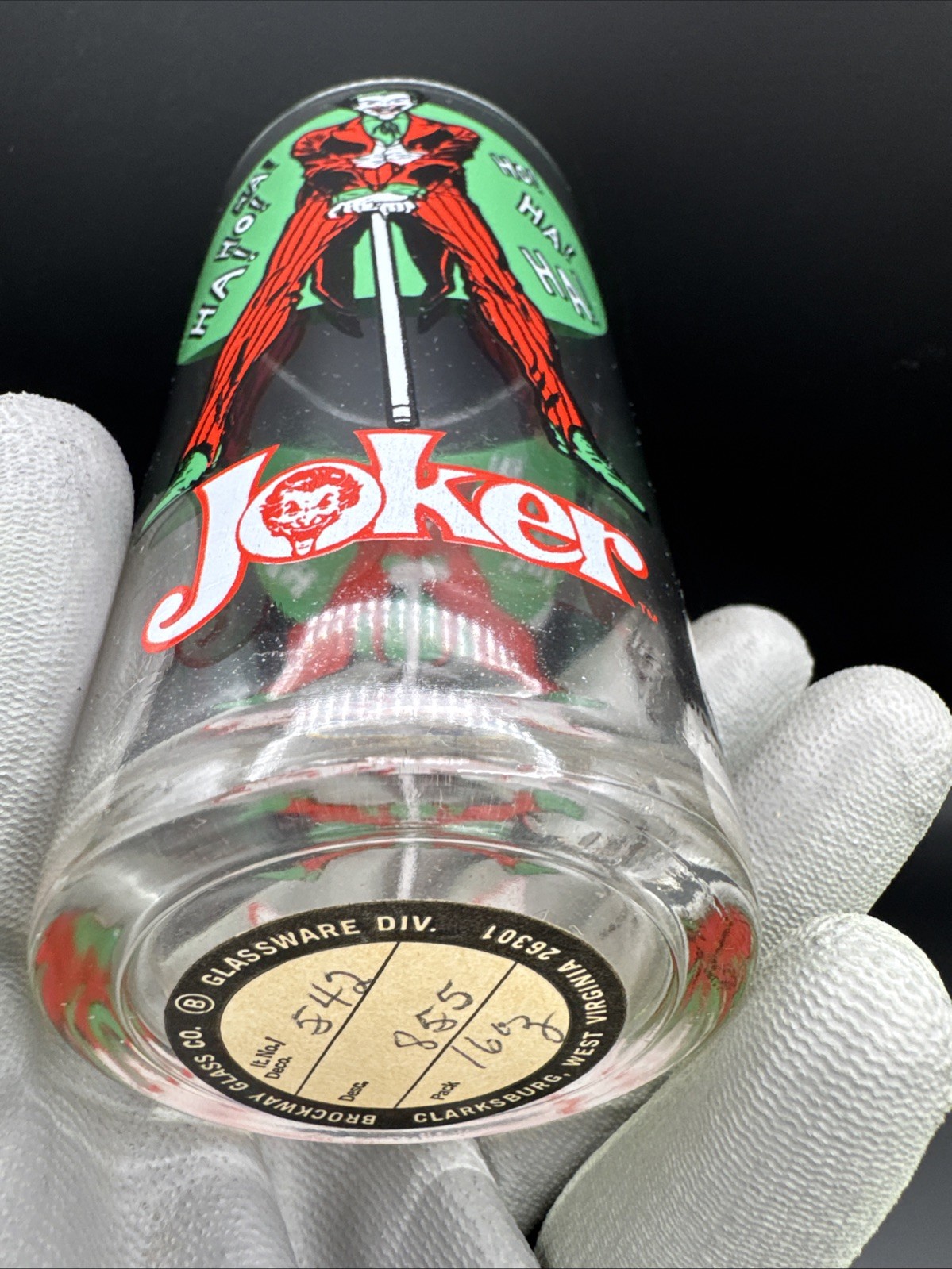 Brockway Sticker 1976 Pepsi Super Series The Joker Collectors Glass