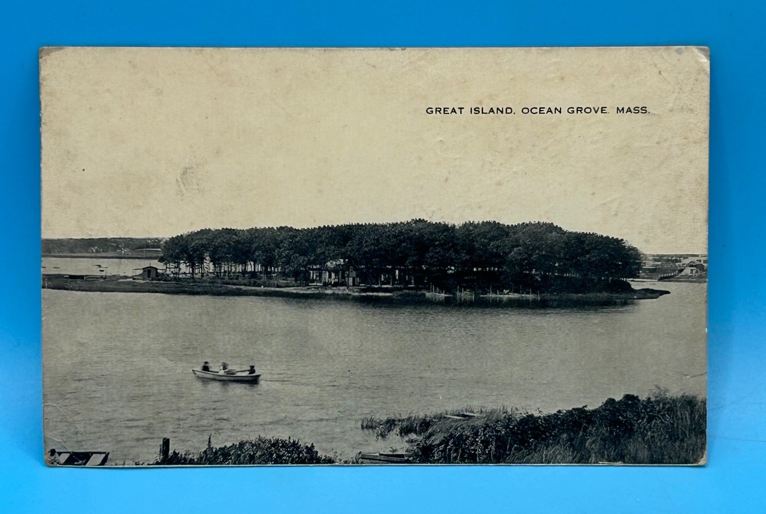 Great Island Ocean Grove Mass RPPC Postcard 1919 Benj V Chace Real Photo