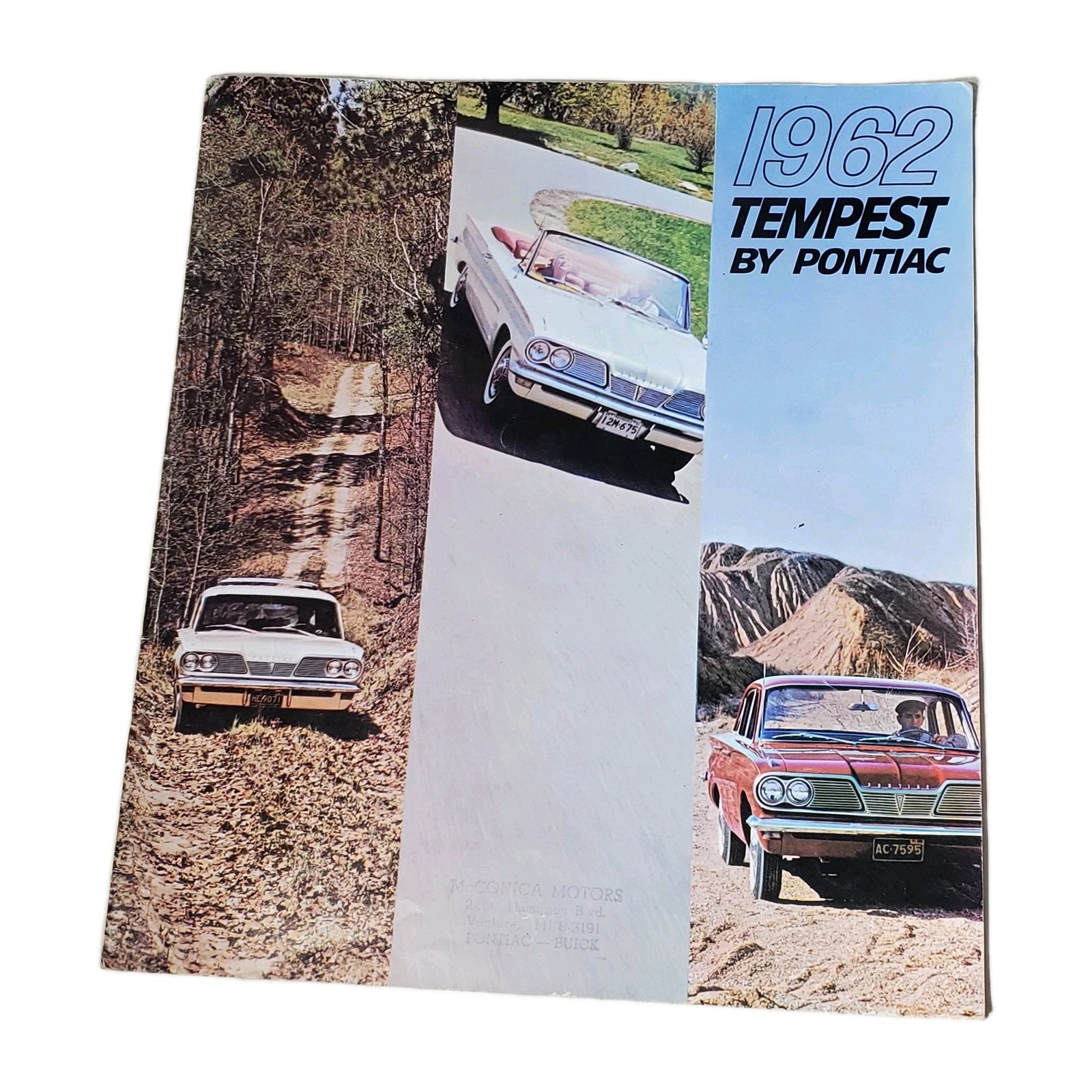 1962 Pontiac Tempest Car Auto Dealership Sales Brochure Vintage Original