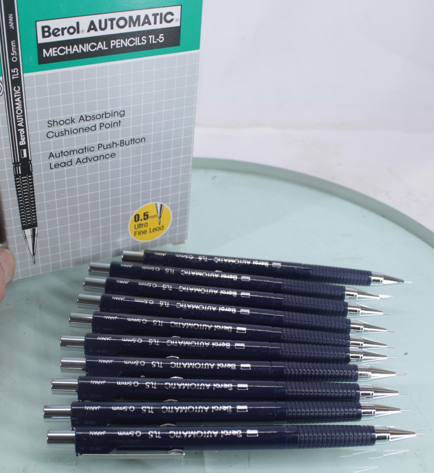 Berol AUTOMATIC TL-5 10 NAVY BLUE NEW IN BOX .5MM Mechanical Pencils .5mm Japan