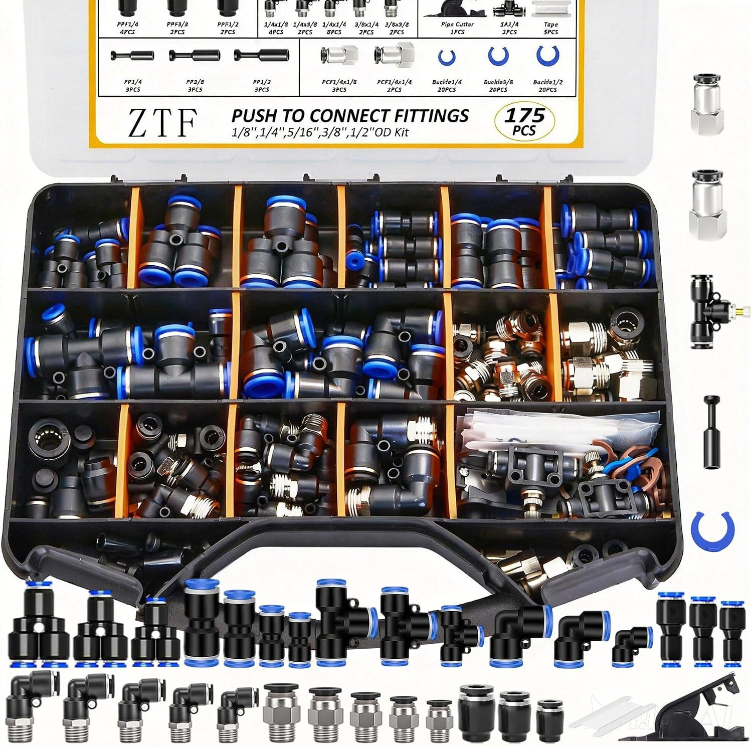 175PCS Quick Connect Hose Fittings,1/8