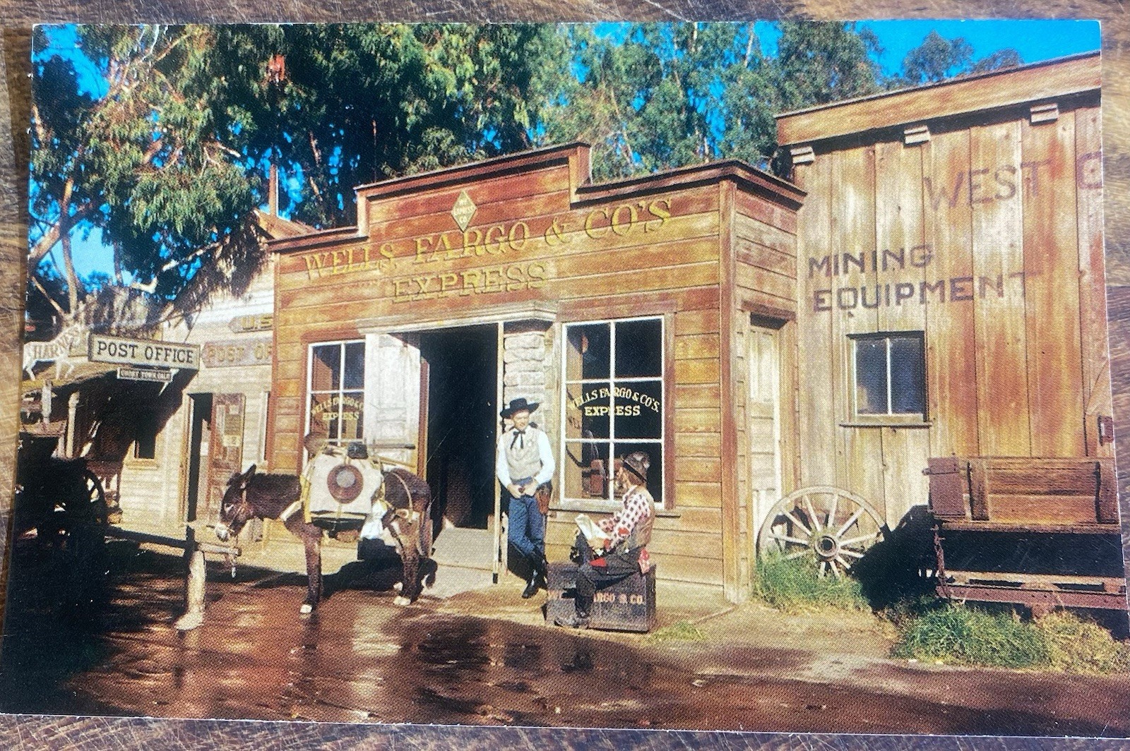Vintage Knott\'s Berry Farm Ghost Town Postcard Wells Fargo Bank
