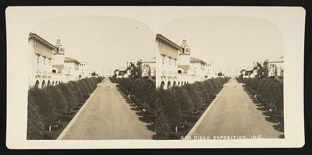 Photo:San Diego California 1915 Exposition Avenue Stereograph