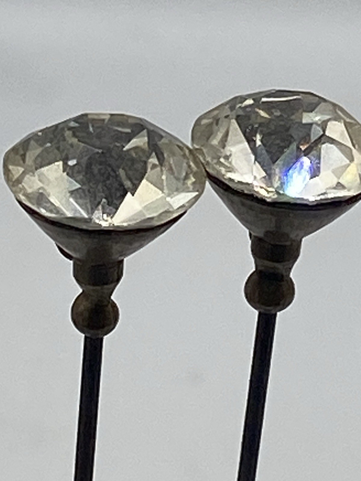 FABULOUS PAIR OF ANTIQUE CRYSTAL  HAT PINS  (432)