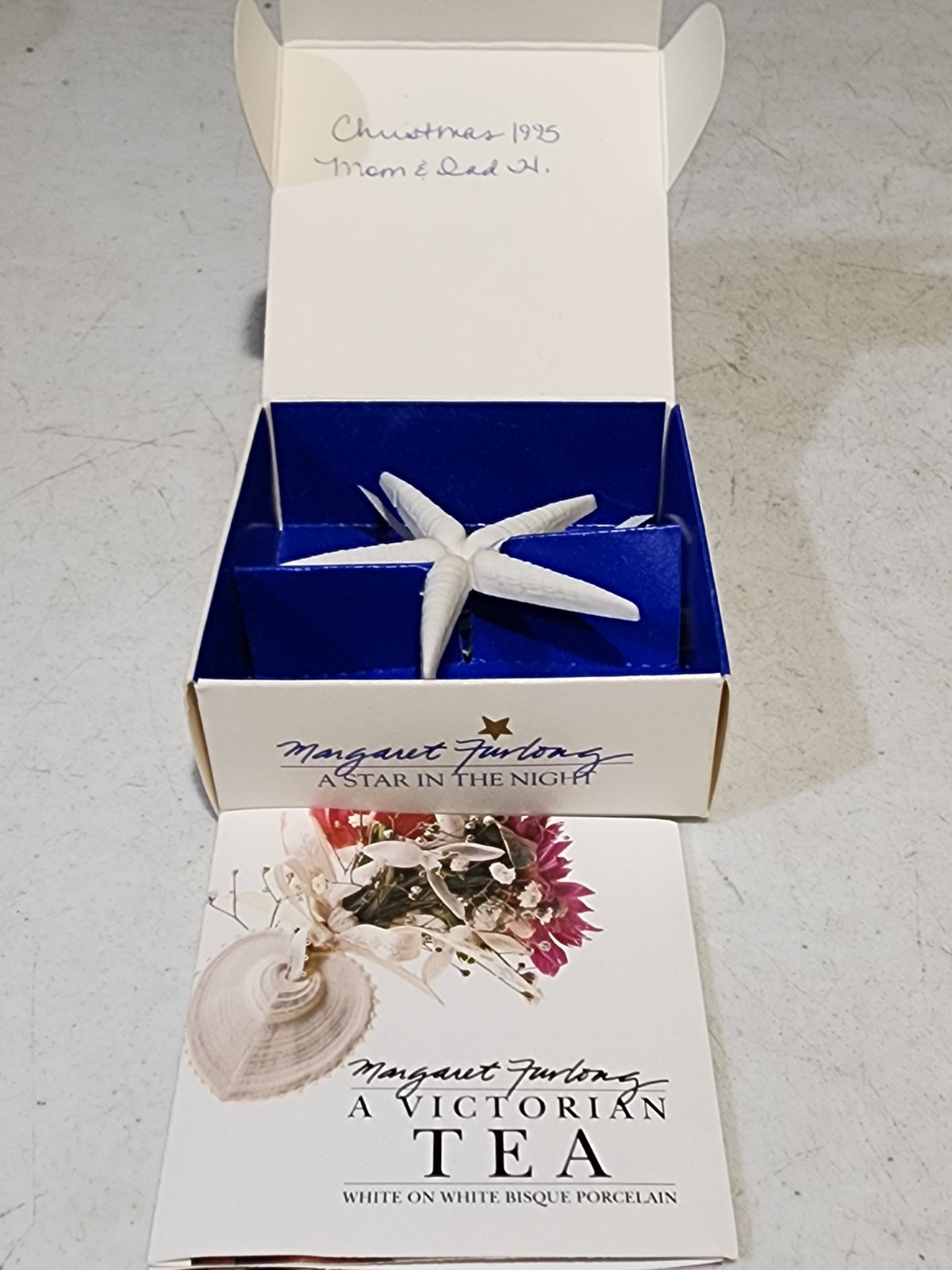 1991 Margaret Furlong A STAR IN THE NIGHT White Bisque Porcelain Ornament