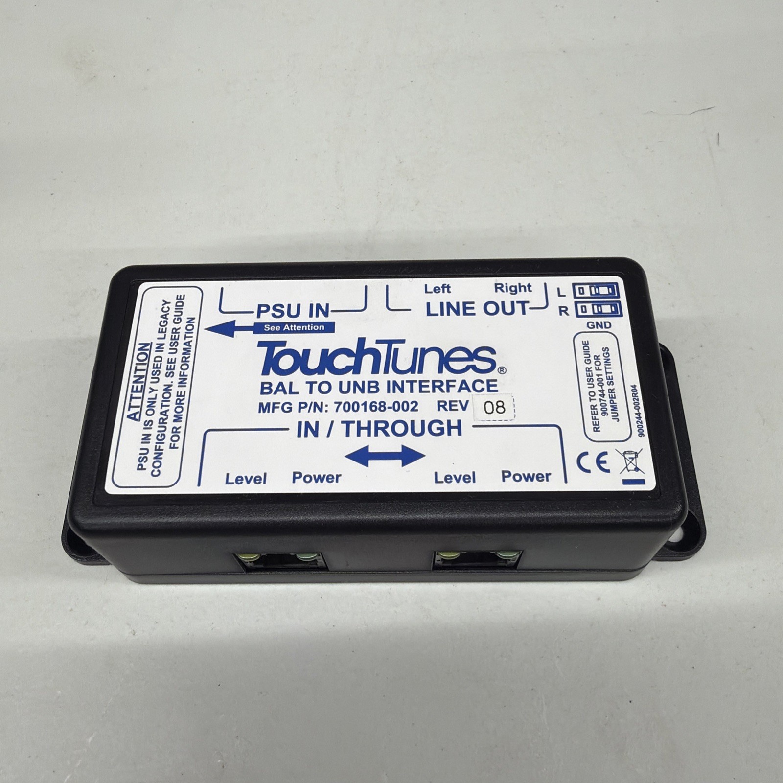TouchTunes BAL To UNB Interface ID Box.