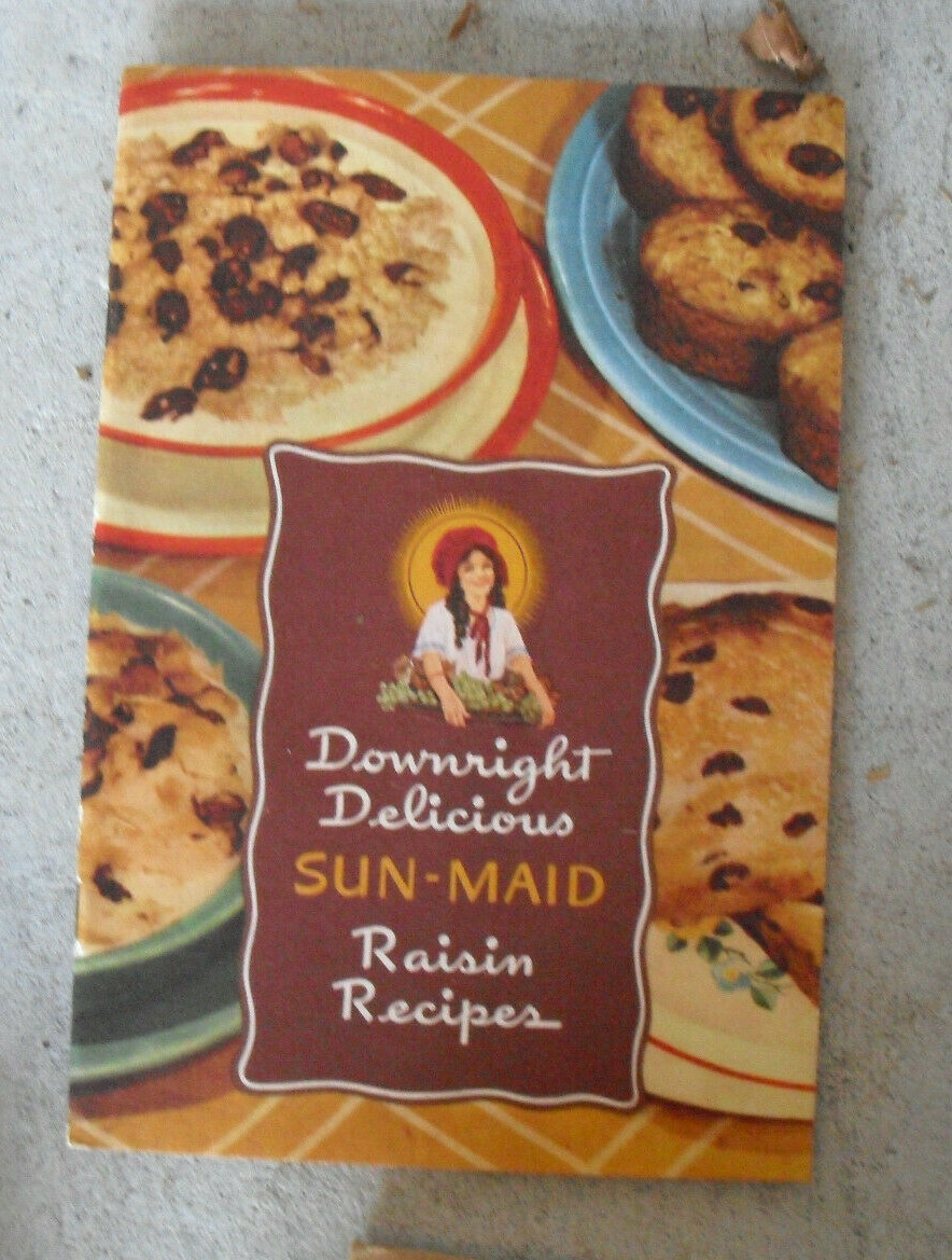 Vintage 1950s Booklet Downright Delicious Sun-Maid Raisin recipes Vintage 1950s Booklet Downright Delicious Sun-Maid Raisin recipes
