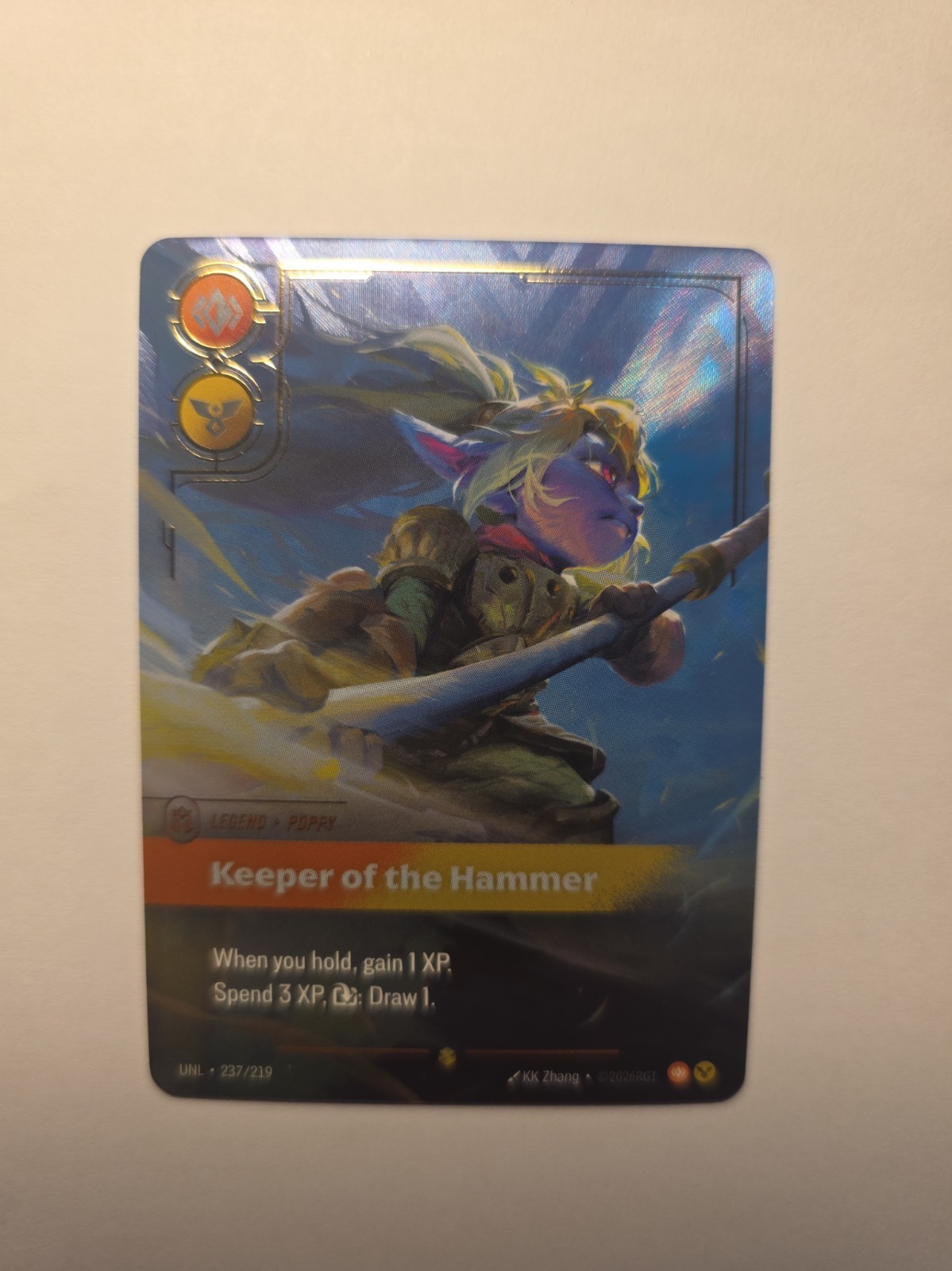 Riftbound - Poppy, Keeper of the Hammer - Showcase -  237/219 - Unleashed - NM