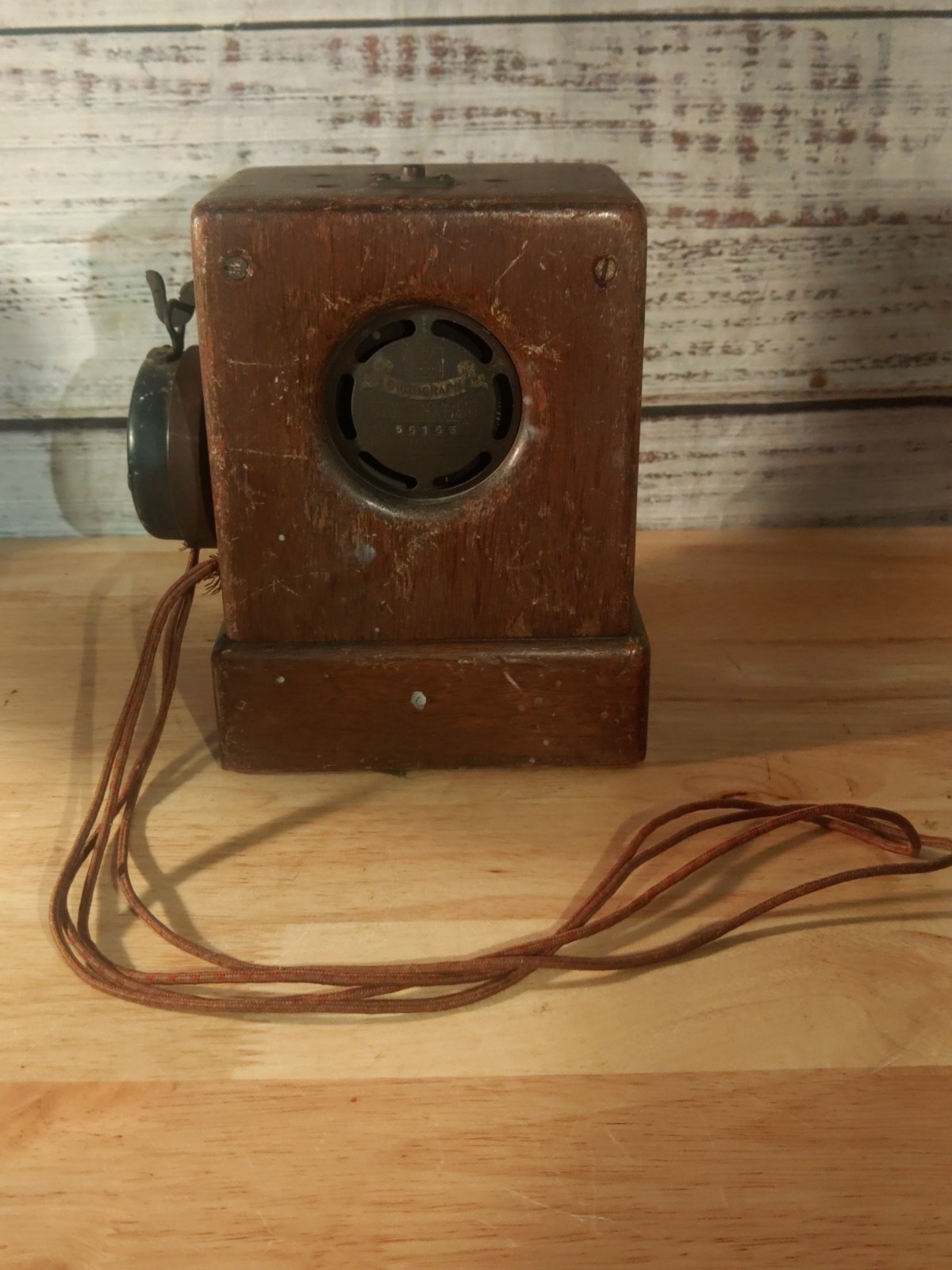 Antique Wooden Dictograph Substation   