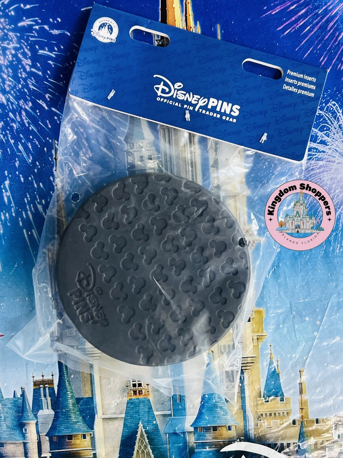 2026 Disney Parks Black Pin Collector Circle Insert Board 4.5” Pack Of 3 New