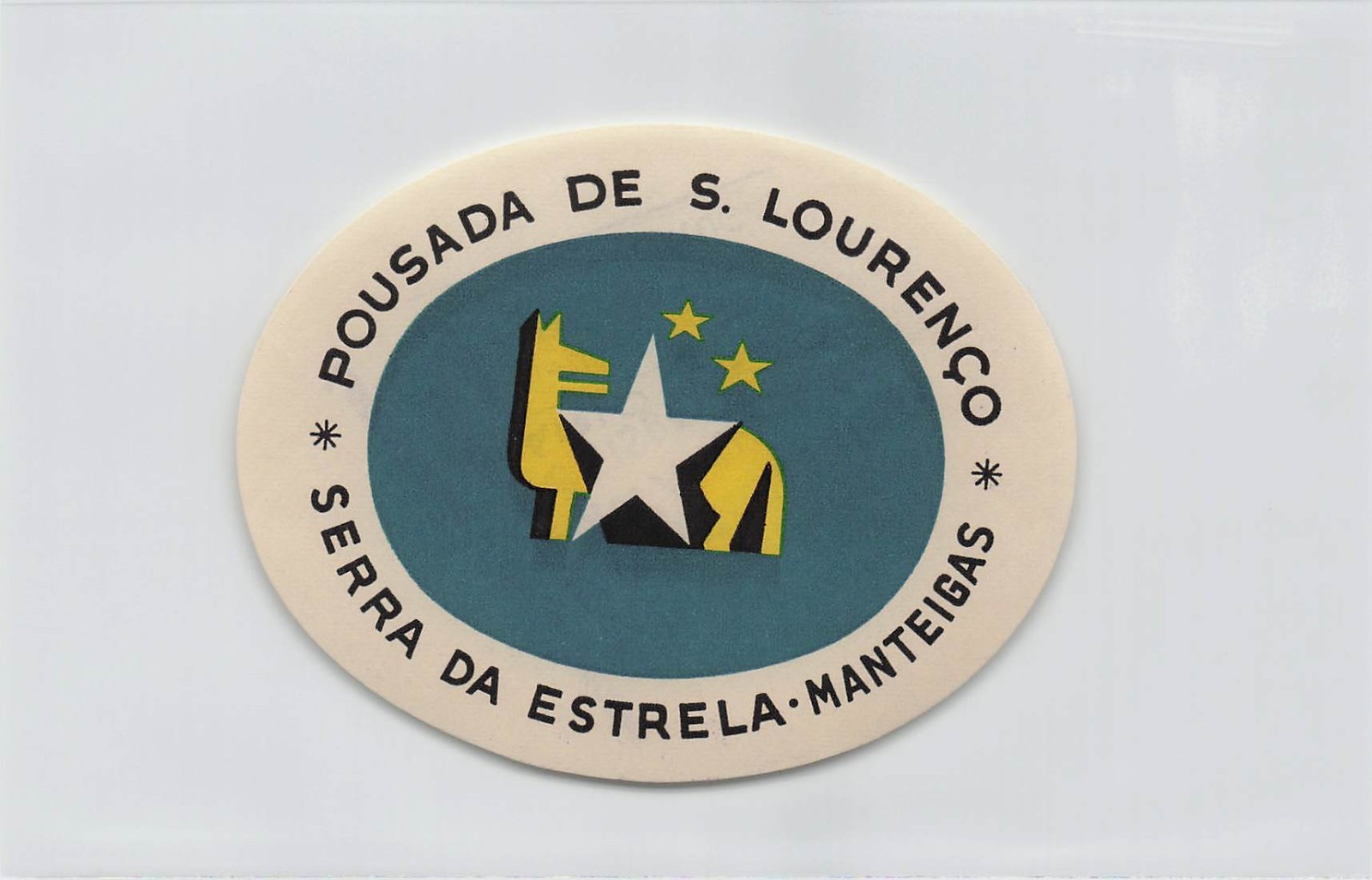 Pousada De Sao Lourenco Manteigas Portugal Vintage Hotel Luggage Label