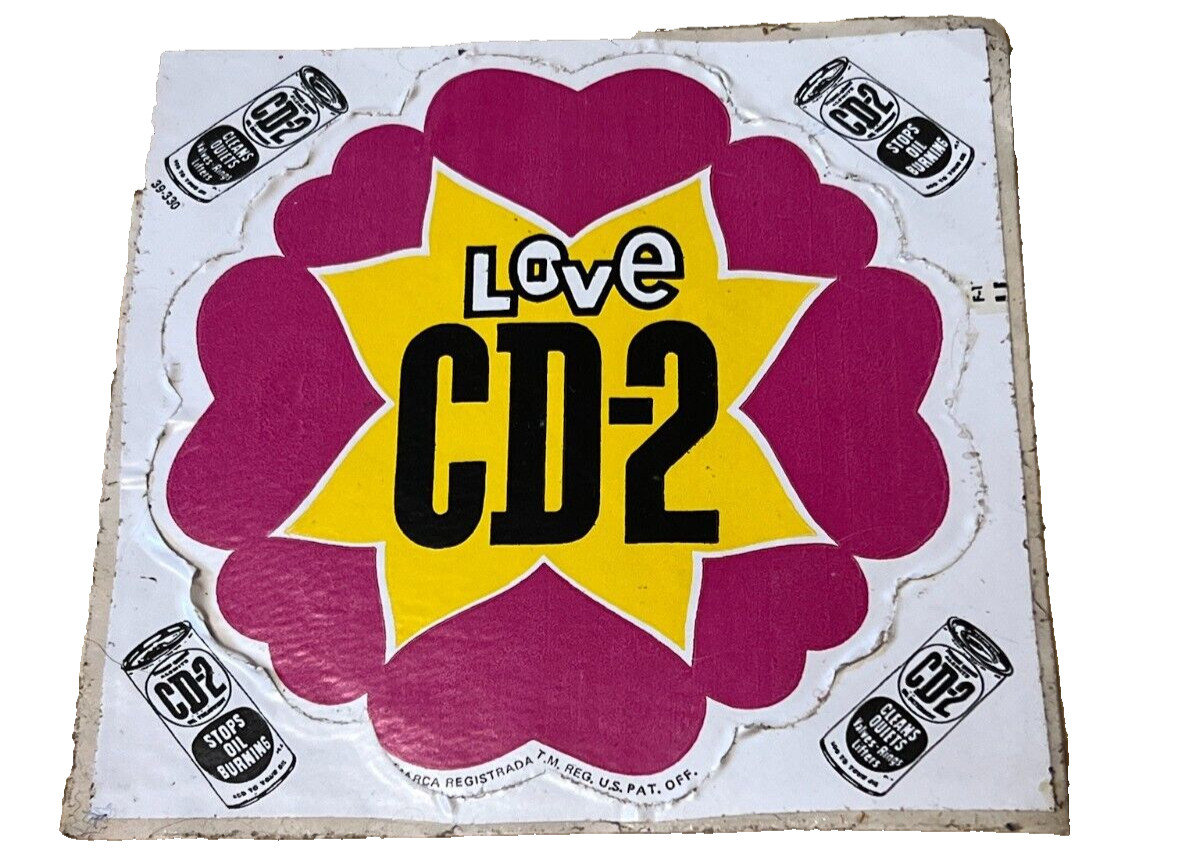 NOS Vintage CD-2 LOVE Decal Sticker 60\'s 70\'s Hot Rod Fast Shipping