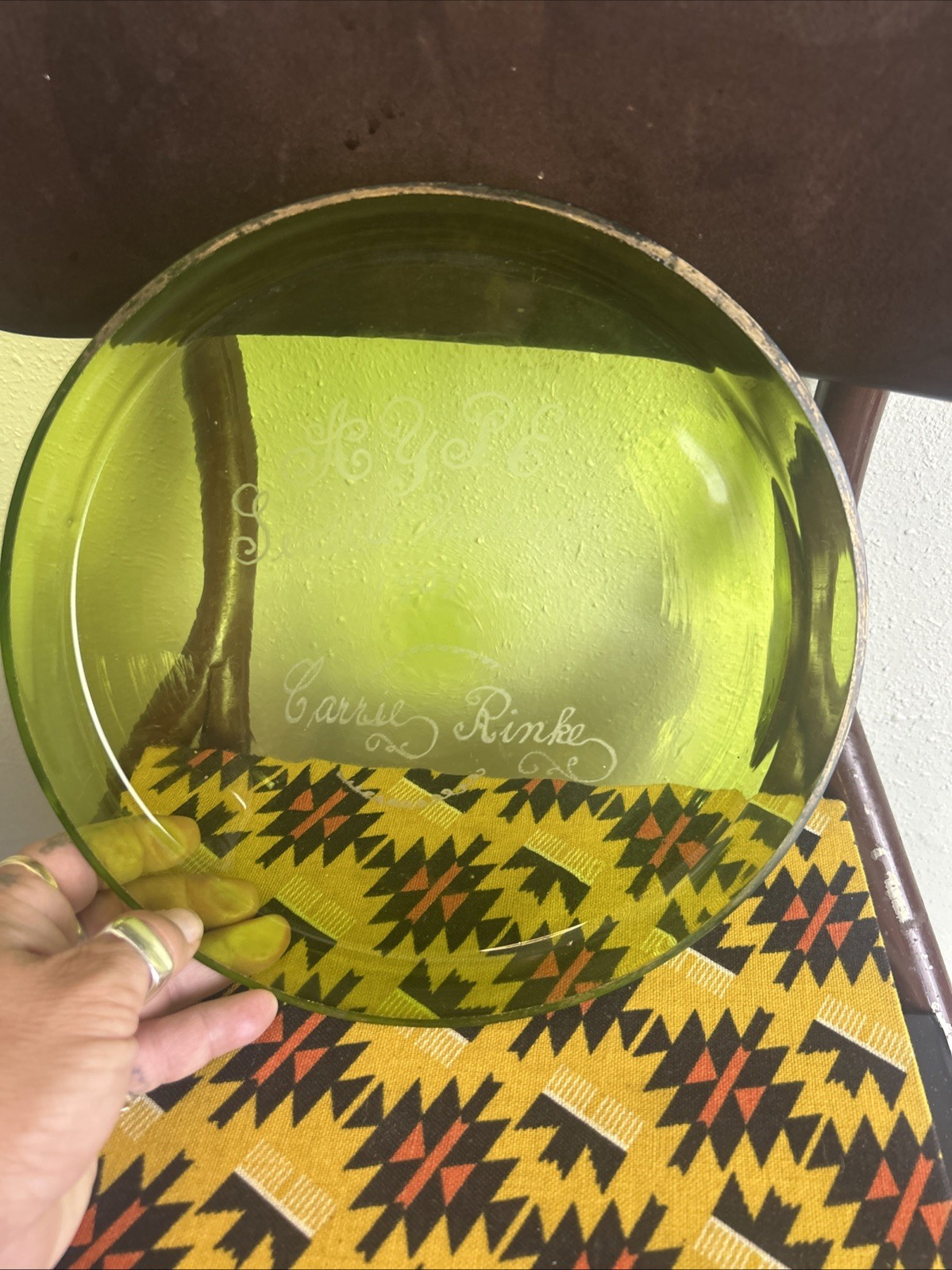 Antique 1909 AYPE Seattle WA Alaska Yukon Pacific Exposition Green Glass Dish Antique 1909 AYPE Seattle WA Alaska Yukon Pacific Exposition Green Glass Dish