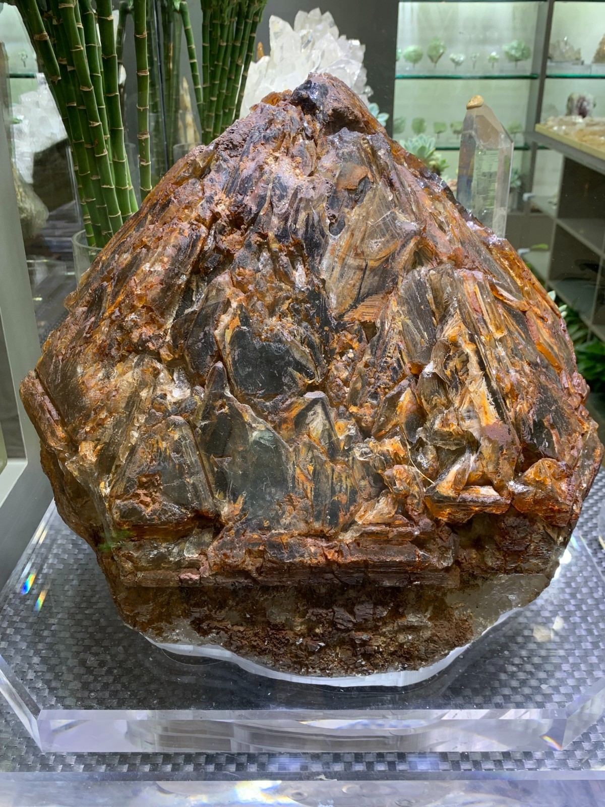 60LB TOP pretty Natural Skeletal smoky Elestial QUARTZ CRYSTAL MINERAL SPECIMEN