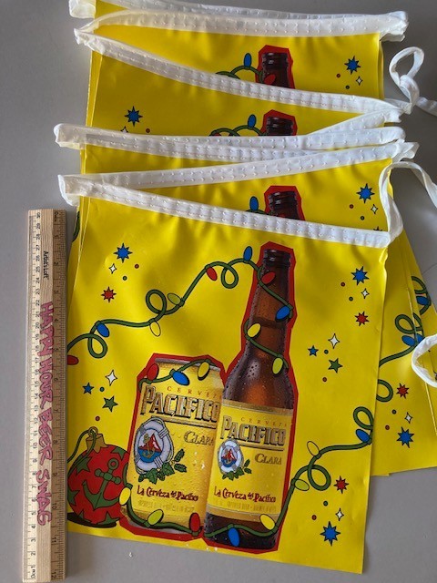 NEW 17' Pacifico Clara Mexico Christmas Holiday Double sided Beer String Banner