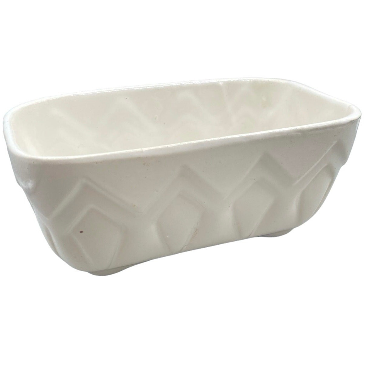 Pottery Brush McCoy Planter Chevron Geometric Boho Cottagecore Grannycore Retro
