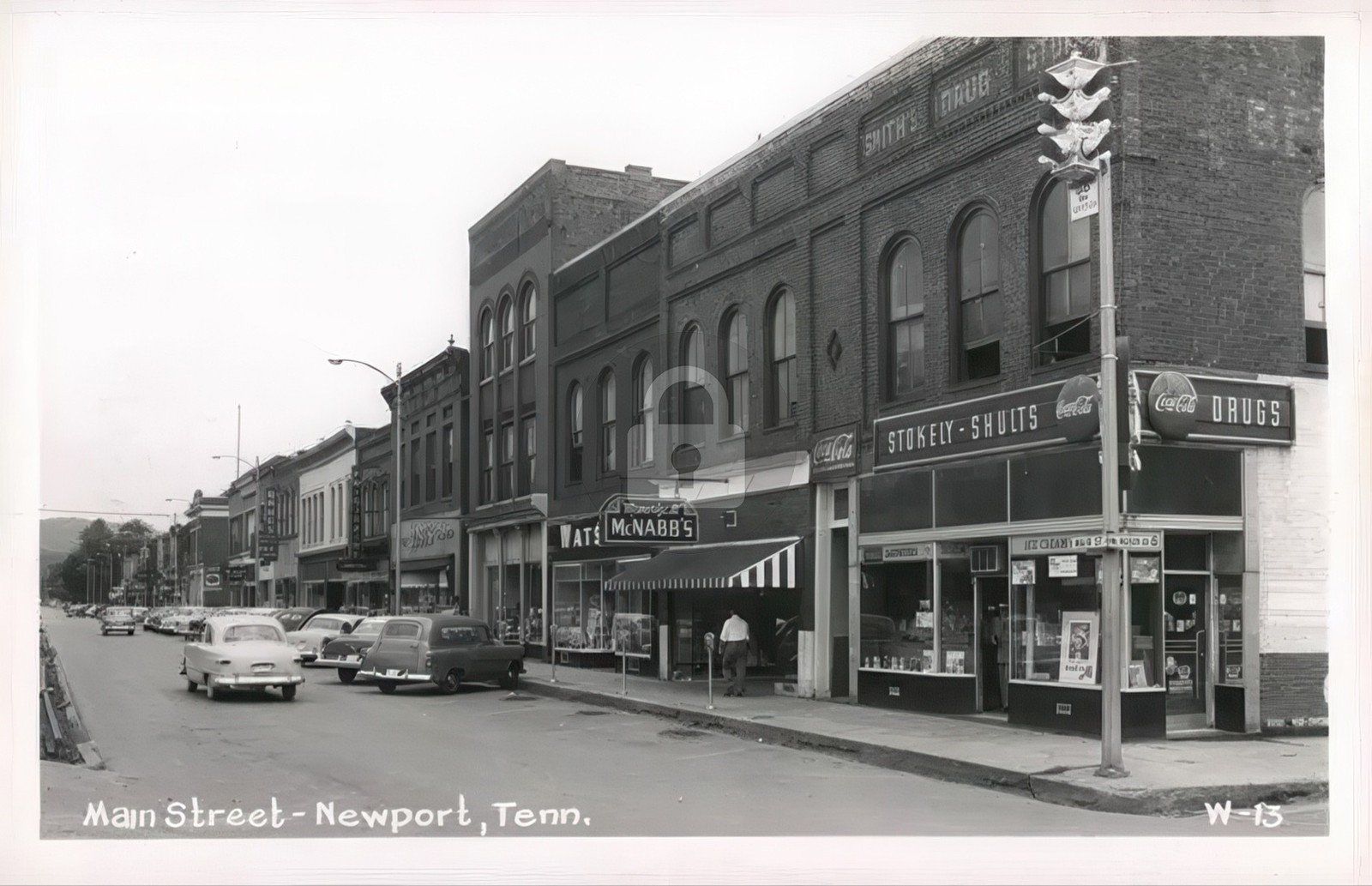 Newport TN Tennessee Main Street View RPPC Photo Postcard COPY